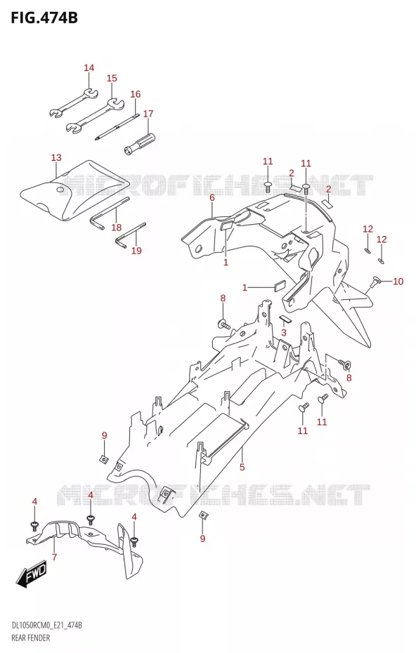 ACHTERSPATBORD0RQ) Suzuki MOTO 1050 V-STROM 2020  DL1050RC M0 (E21)
