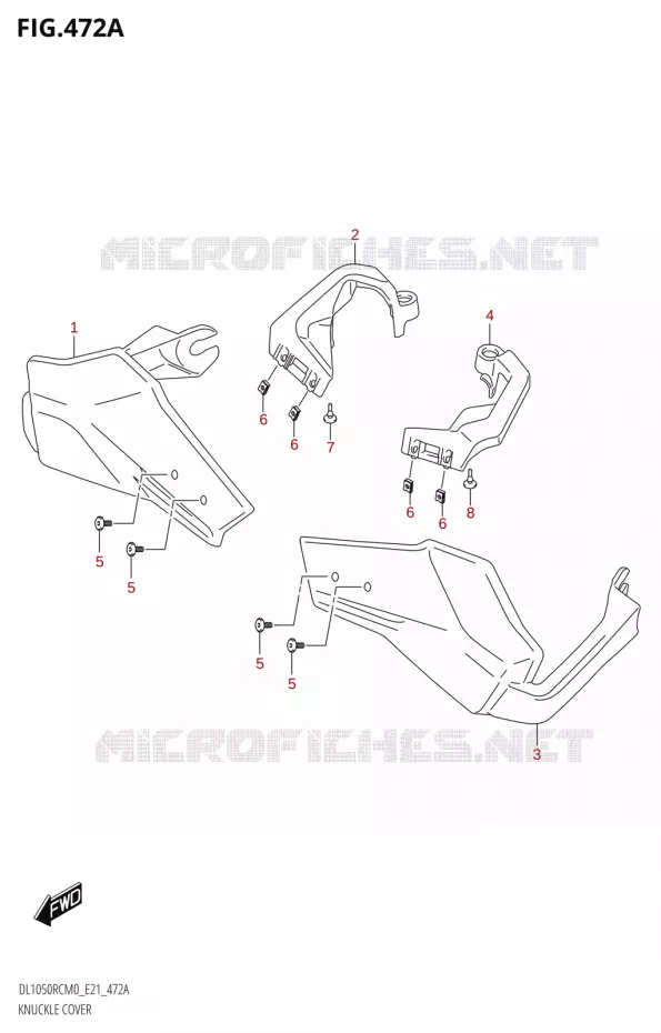 KNUCKLE COVERSDL1050RC) Suzuki MOTO 1050 V-STROM 2020  DL1050RC M0 (E21)