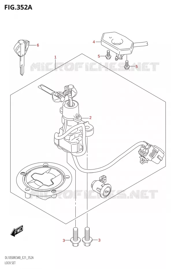 LOCK SET Suzuki MOTO 1050 V-STROM 2020  DL1050RC M0 (E21)