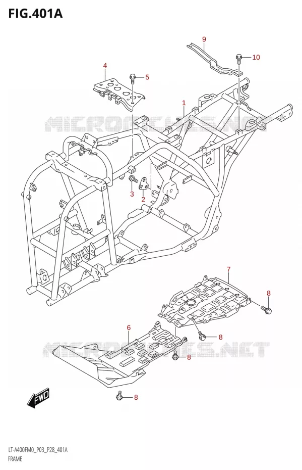 FRAME Suzuki QUAD 400 KINGQUAD 2020  LT-A400F M0 (P28)