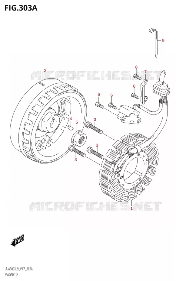 ONTSTEKING Suzuki QUAD 500 KINGQUAD 2019  LT-A500X L9 (P17)