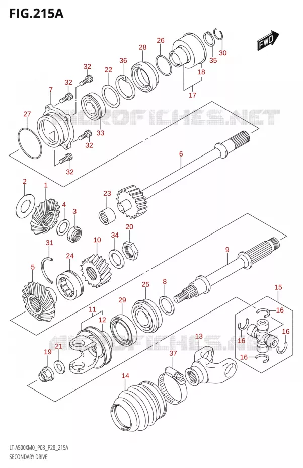 AANDRIJFAS Suzuki QUAD 500 KINGQUAD 2020  LT-A500X / XP / XPZ M0 (P03,P28,P33)