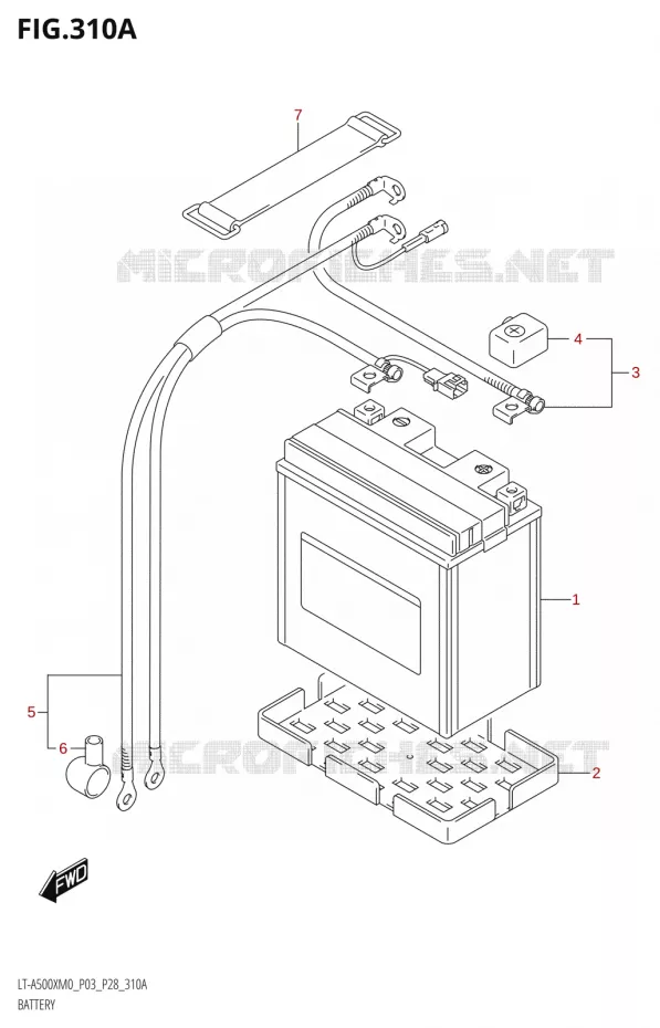 ACCURIE (LT-A500XM0 P03) Suzuki QUAD 500 KINGQUAD 2020  LT-A500X / XP / XPZ M0 (P03,P28,P33)
