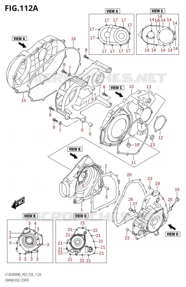 CASING Suzuki QUAD 500 KINGQUAD 2020  LT-A500X / XP / XPZ M0 (P03,P28,P33)