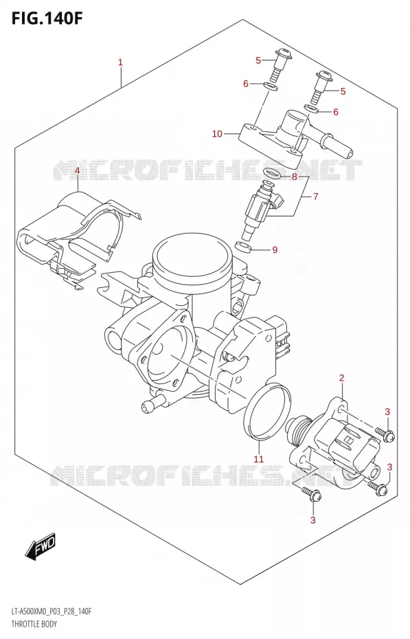 GASKLEPHUISILLON (LT-A500XPM0 P33) Suzuki QUAD 500 KINGQUAD 2020  LT-A500X / XP / XPZ M0 (P03,P28,P33)