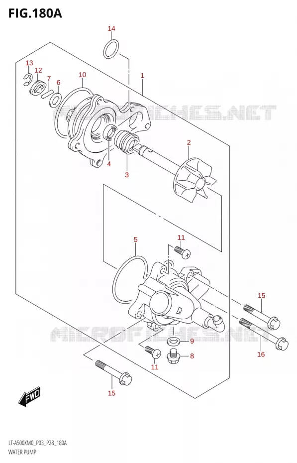 WATERPOMP Suzuki QUAD 500 KINGQUAD 2020  LT-A500X / XP / XPZ M0 (P03,P28,P33)