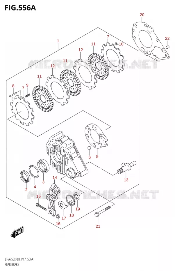 ACHTERREM Suzuki QUAD 750 KINGQUAD 2018  LT-A750XP L8 (P17)