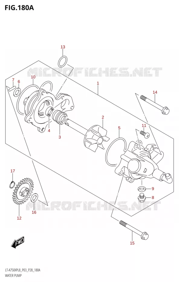 WATERPOMP Suzuki QUAD 750 KINGQUAD 2018  LT-A750XPB L8 (P03)