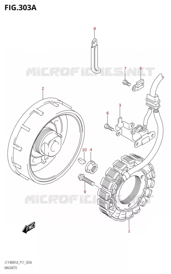 ONTSTEKING Suzuki QUAD 400 KINGQUAD 2018  LT-F400F L8 (P17)
