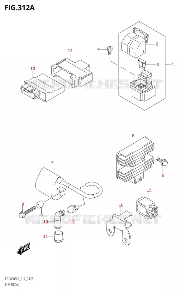 ELEKTRISCH Suzuki QUAD 400 KINGQUAD 2019  LT-F400F L9 (P17)