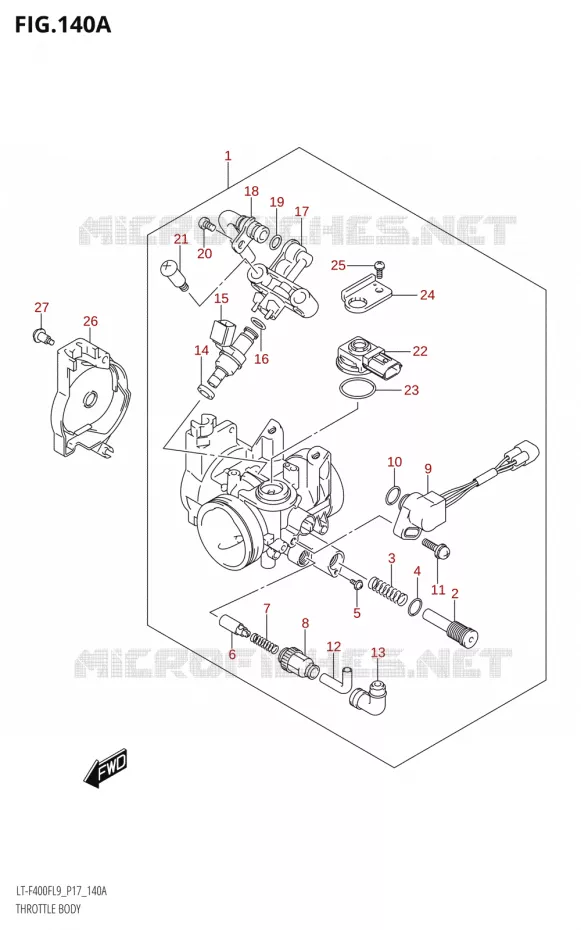 GASKLEPHUIS Suzuki QUAD 400 KINGQUAD 2019  LT-F400F L9 (P17)