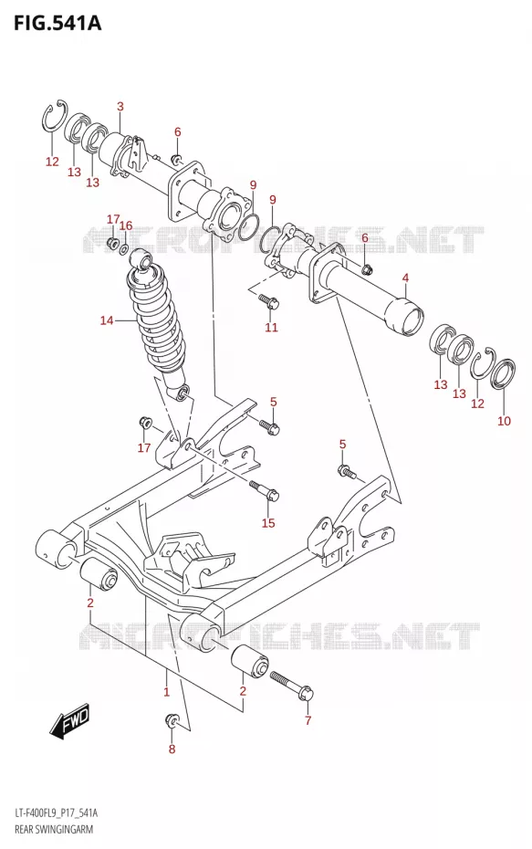 SWINGARM Suzuki QUAD 400 KINGQUAD 2019  LT-F400F L9 (P17)