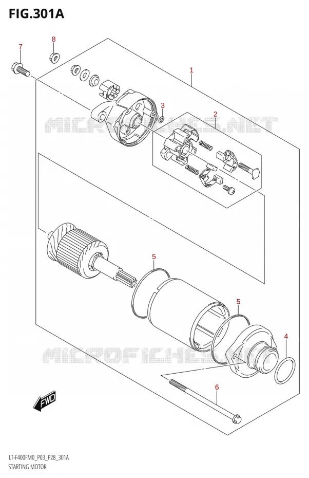 STARTMOTOR Suzuki QUAD 400 KINGQUAD 2020  LT-F400F M0 (P28)