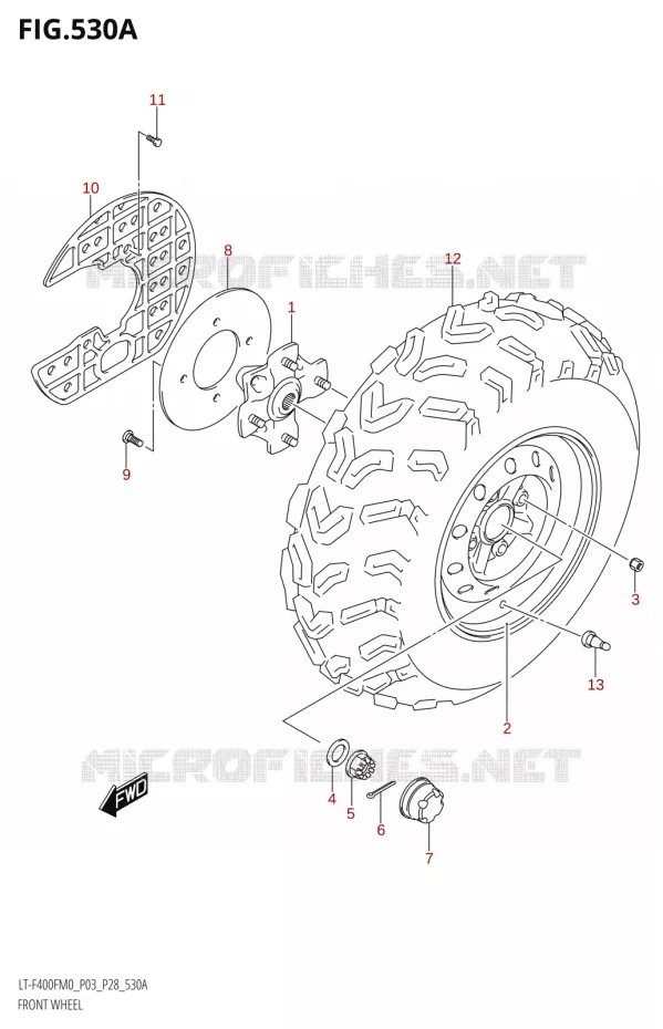 VOORWIEL Suzuki QUAD 400 KINGQUAD 2020  LT-F400F M0 (P28)