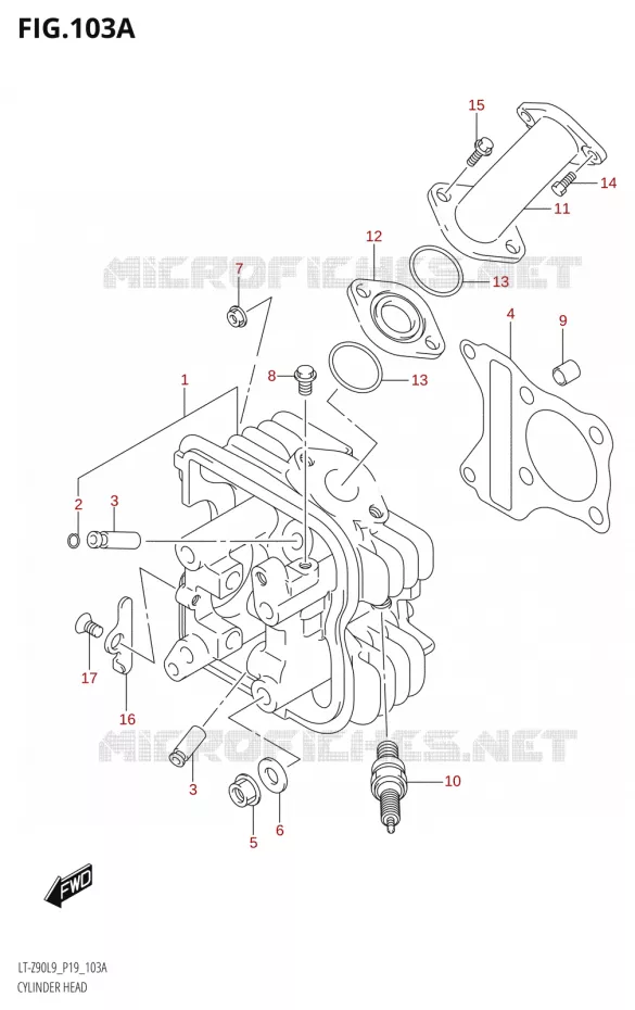 CILINDERKOP Suzuki QUAD 90 QUADSPORT 2019  LT-Z90 L9 (P19)