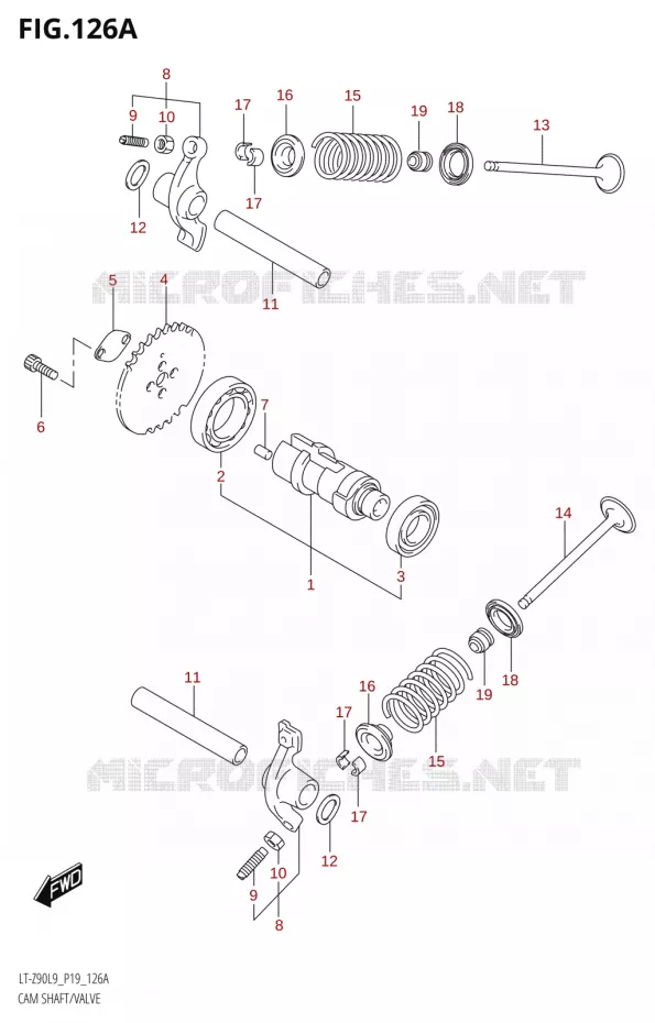 NOKKENAS - VALVES Suzuki QUAD 90 QUADSPORT 2019  LT-Z90 L9 (P19)