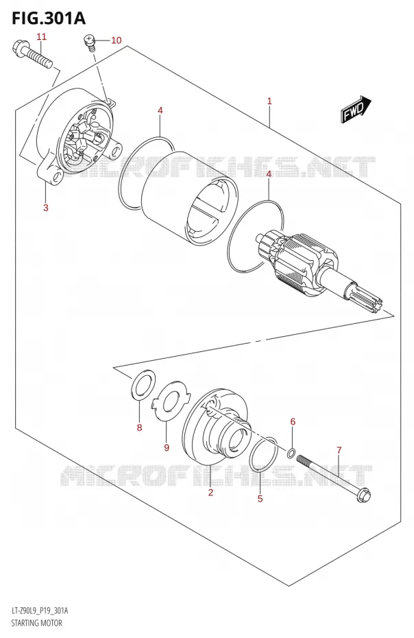 STARTMOTOR Suzuki QUAD 90 QUADSPORT 2019  LT-Z90 L9 (P19)