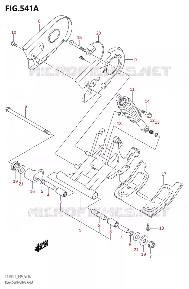 SWINGARM Suzuki QUAD 90 QUADSPORT 2019  LT-Z90 L9 (P19)