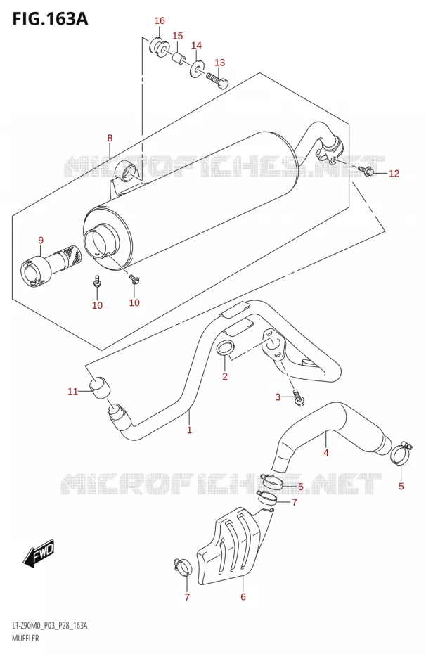 GELUIDDEMPER Suzuki QUAD 90 QUADSPORT 2020  LT-Z90 M0 (P03,P28)
