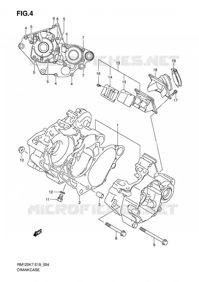 CASING Suzuki MOTO 125 RM 2010  RM125K8(P19)