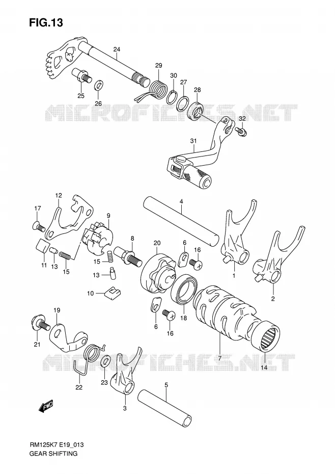 SCHAKELEN ASSY Suzuki MOTO 125 RM 2012  RM125K8(P19)