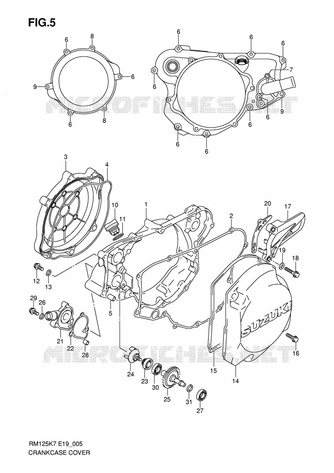 WATER POMPHUIS Suzuki MOTO 125 RM 2008  RM125K8(P19)