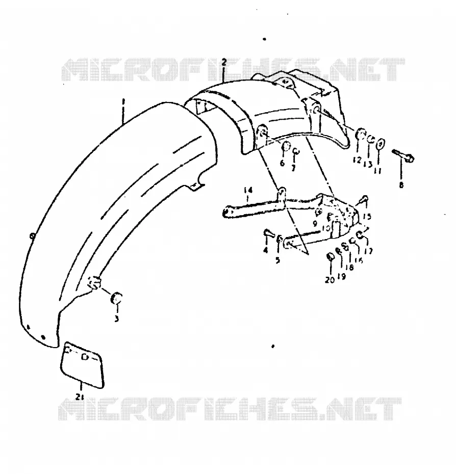 ACHTERSPATBORD Suzuki MOTO 750 GSX 1981  GSX750X(1981)
