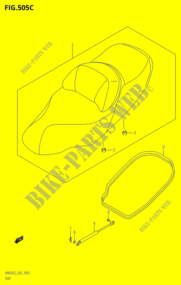SEAT (AN650Z:L3:E02) voor Suzuki BURGMAN 650 2013