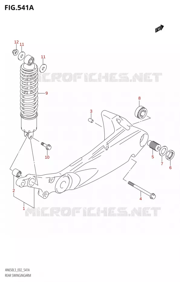 SWINGARM Suzuki SCOOTER 650 BURGMAN 2013  AN650 L3 (E02,E19)