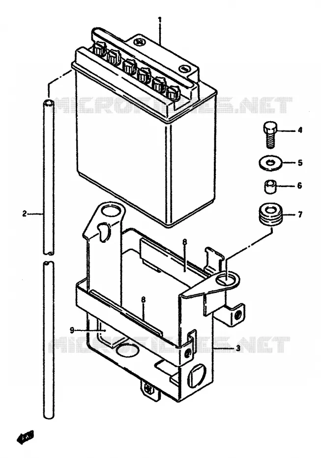 ACCU Suzuki MOTO 600 DR 1987  DR600SUH(E2)