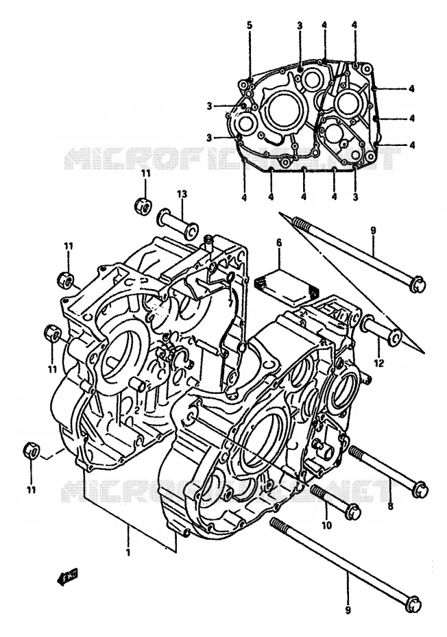 CASING Suzuki MOTO 600 DR 1987  DR600SUH(E2)