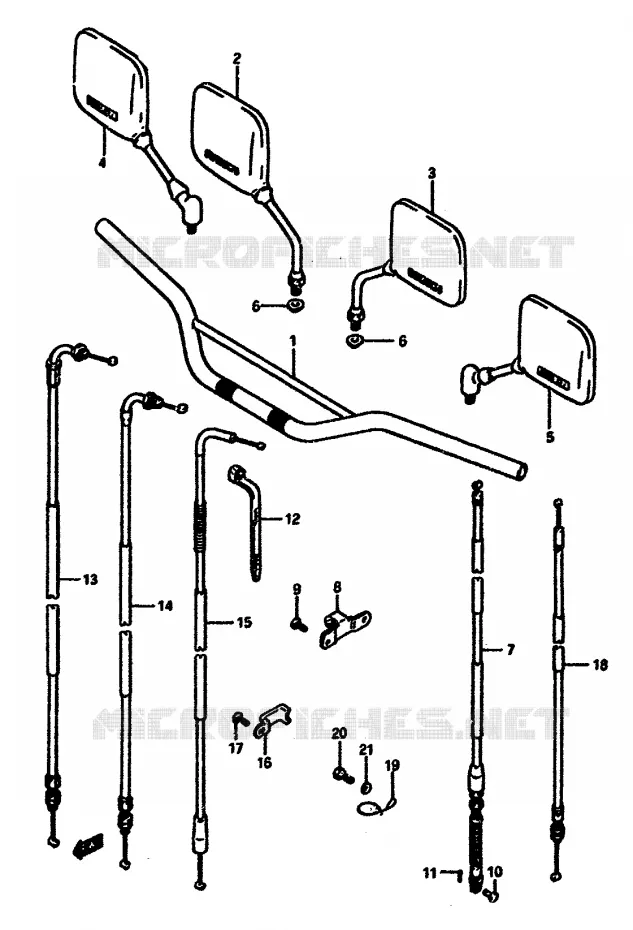 STUUR - KABELS Suzuki MOTO 600 DR 1987  DR600S H/DR600SU H