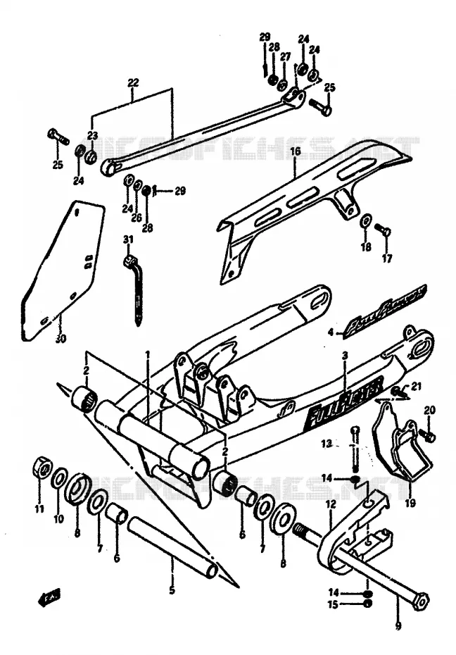 SWINGARM Suzuki MOTO 600 DR 1987  DR600SUH(E2)
