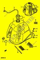 BENZINETANKS (MODELE J / K) voor Suzuki DR 600 1989