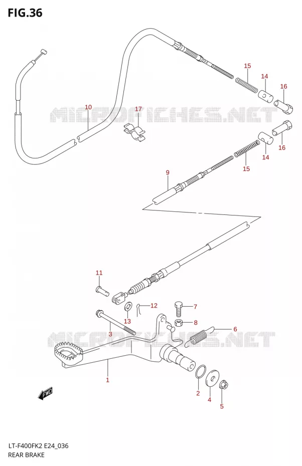 ACHTERREM Suzuki QUAD 400 EIGER 2002  LT-F400FK2(E24)