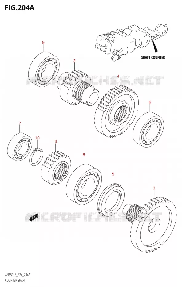 FINAL GEAR Suzuki SCOOTER 650 BURGMAN 2013  AN650 L3 (E24)