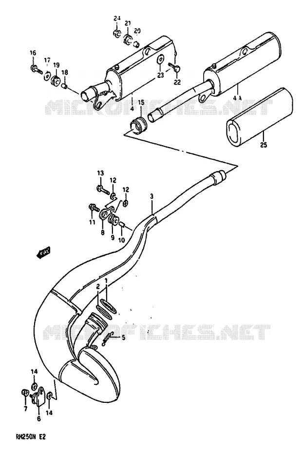 GELUIDDEMPER Suzuki MOTO 125 RM 1981  RM125X