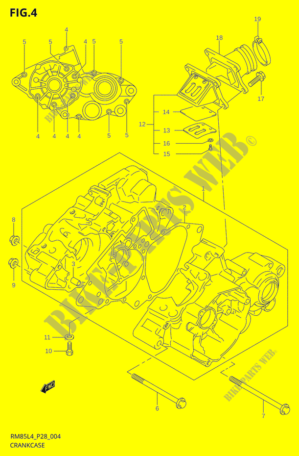 CASING voor Suzuki RM 85 2014