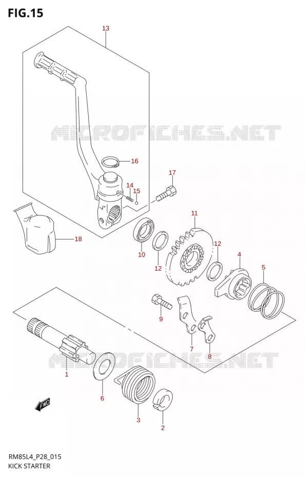KICKSTARTER Suzuki MOTO 85 RM 2014  RM85L L4 (P03,P28,P33)