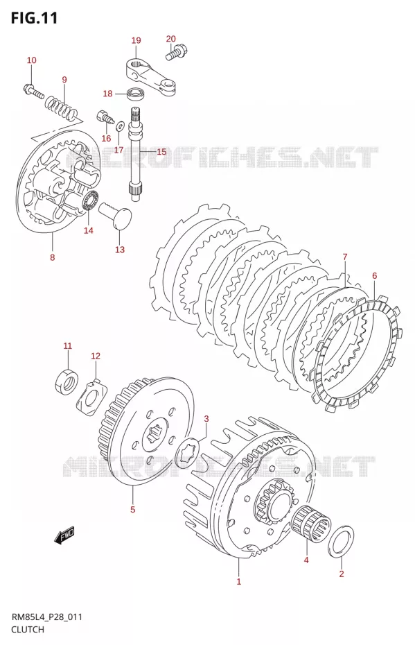 KOPPELING Suzuki MOTO 85 RM 2014  RM85L L4 (P03,P28,P33)