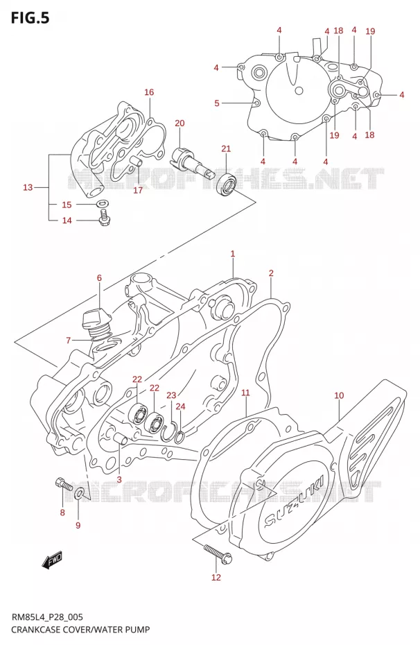 WATER POMPHUIS Suzuki MOTO 85 RM 2014  RM85L L4 (P03,P28,P33)