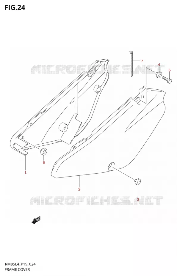 ACHTER KUIP Suzuki MOTO 85 RM 2014  RM85 L4 (P19)