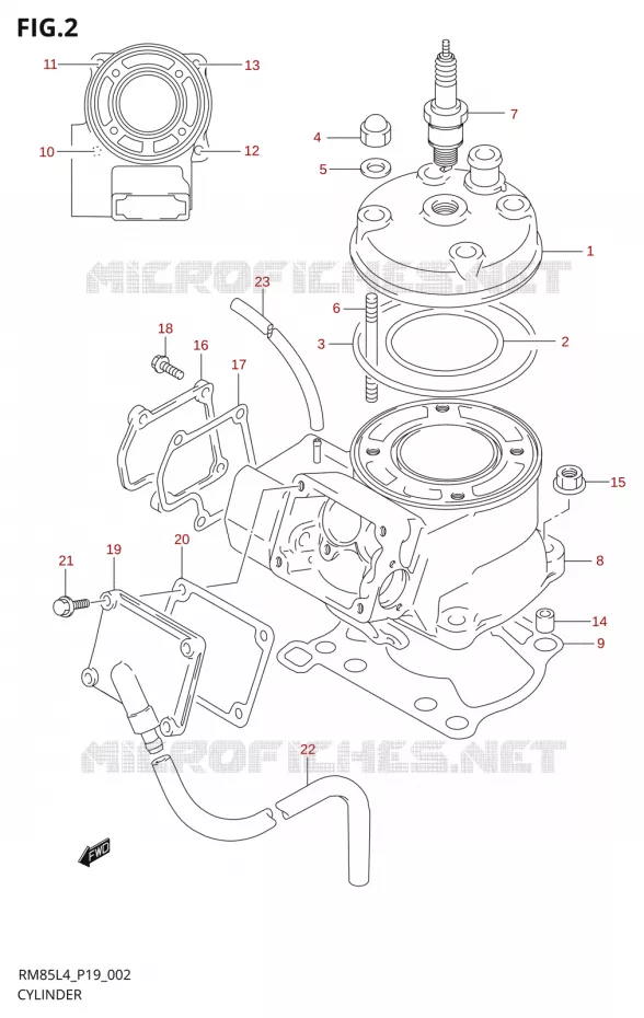 CILINDER Suzuki MOTO 85 RM 2014  RM85L L4 (P19)
