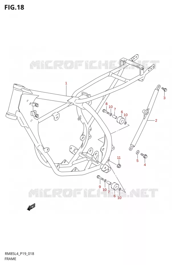 FRAME Suzuki MOTO 85 RM 2014  RM85L L4 (P19)
