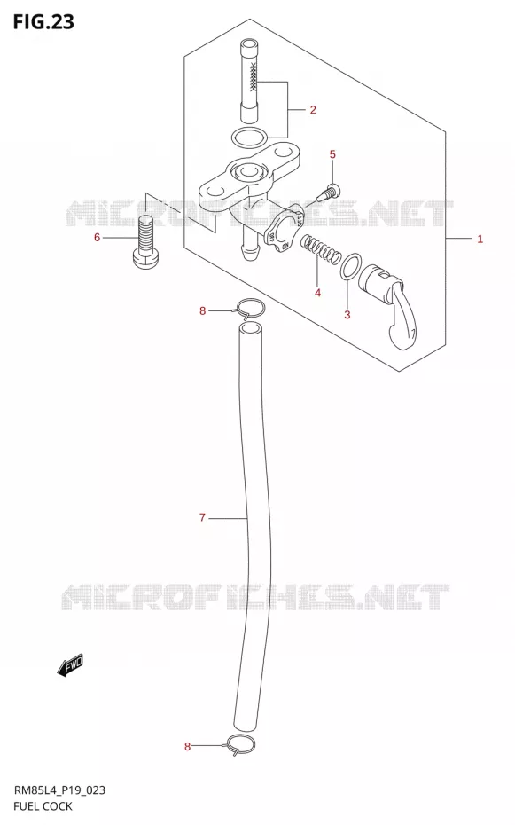 FUEL COCK Suzuki MOTO 85 RM 2014  RM85 L4 (P19)