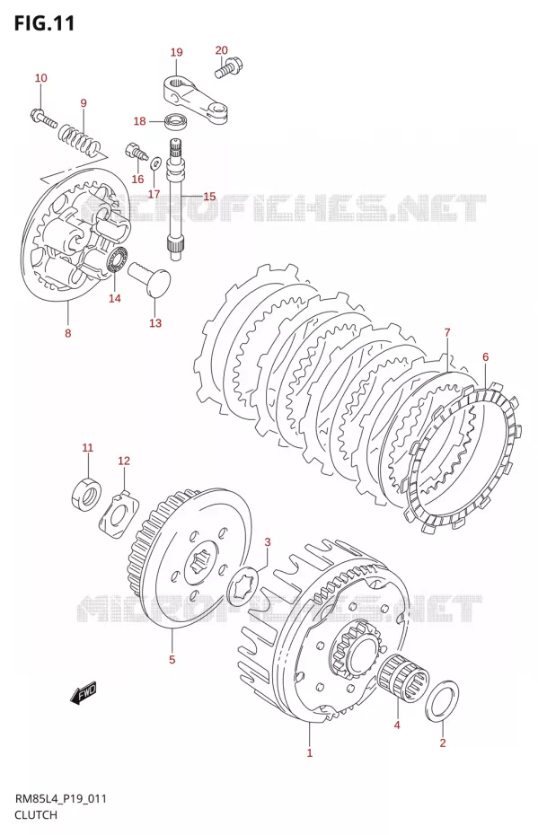KOPPELING Suzuki MOTO 85 RM 2014  RM85 L4 (P19)