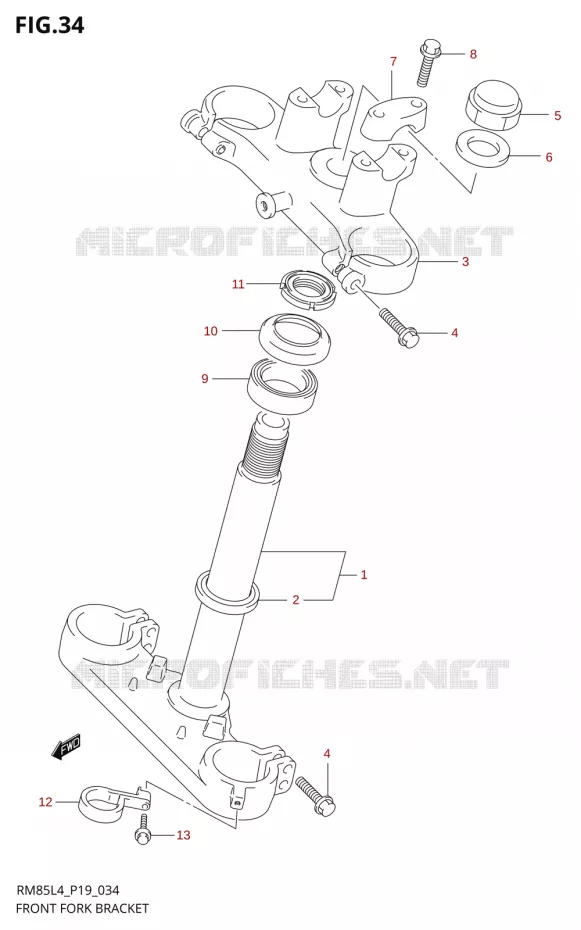 STUURPEN Suzuki MOTO 85 RM 2014  RM85L L4 (P19)