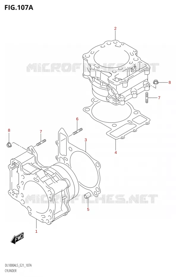 CILINDER Suzuki MOTO 1000 V-STROM 2015  DL1000A L5 (E21)