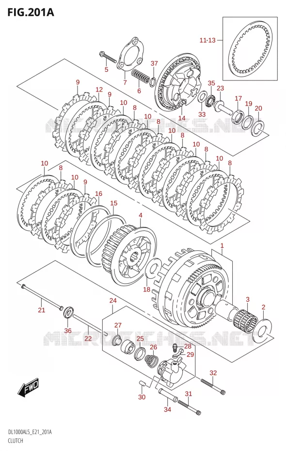KOPPELING Suzuki MOTO 1000 V-STROM 2015  DL1000A L5 (E21)