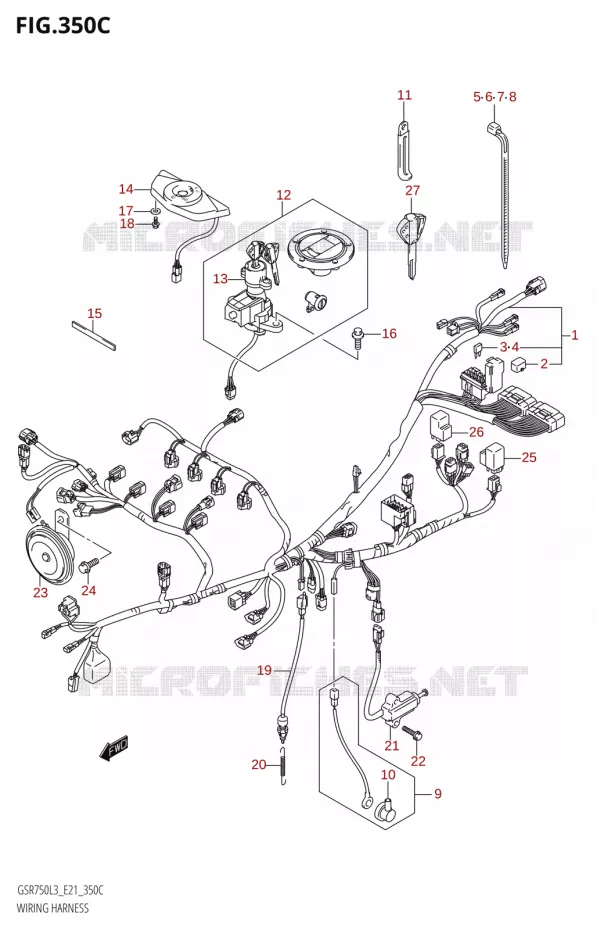 BEDRADINGNESS (GSR750UE:L3:E21) Suzuki MOTO 750 GSR 2013  GSR750A L3 (E21)